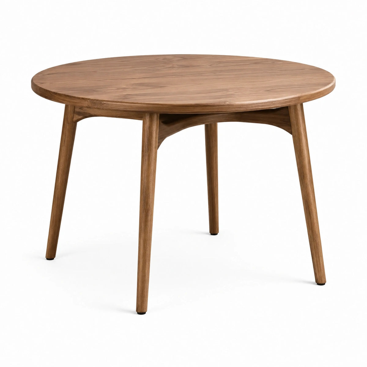 Runder Esstisch Ø120×75 cm aus Holz in Nussbraun - skandinavischer Stil