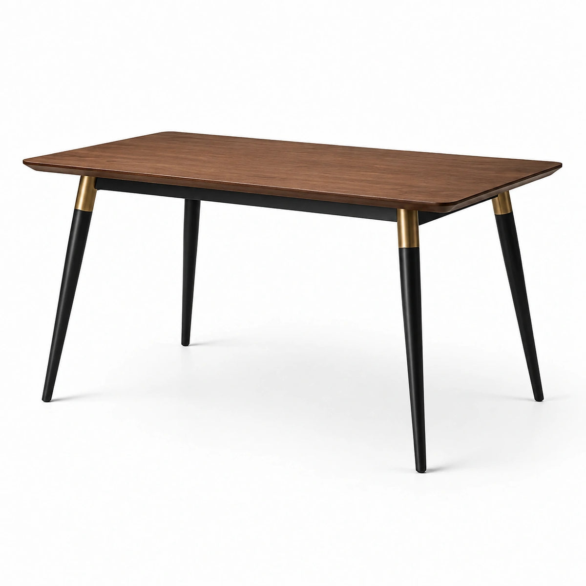 Esstisch 160×90×75 cm Holzwerkstoff Braun-Schwarz mit Metallgestell im modernen Stil