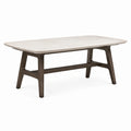 Esstisch 180×90×75 cm Steinoptik Beige Dunkelbraun Holzwerkstoff Modern