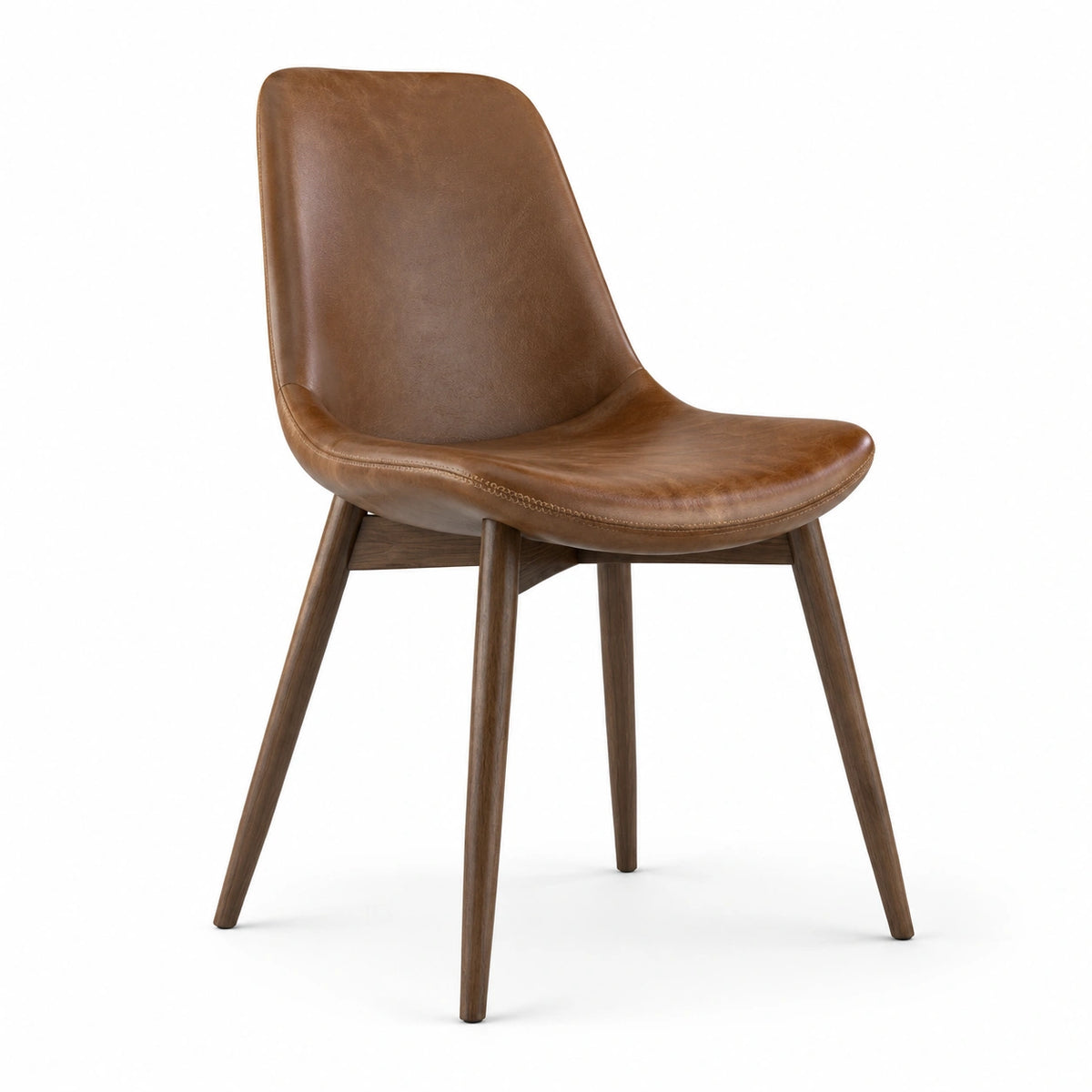 Esszimmerstuhl 50×56×83 cm Kunstleder Braun Retro