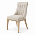 Esszimmerstuhl 52×64×94 cm Stoff Beige Holzgestell gepolstert
